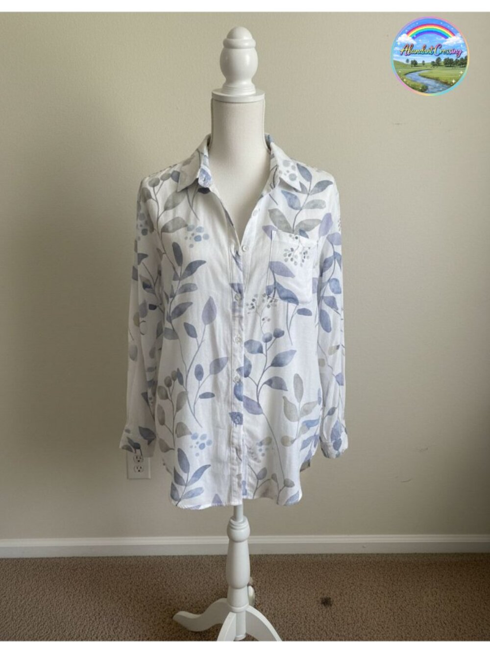 Linen Cotton Button Down Shirt Long Sleeve Loose Fit Blouse